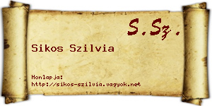 Sikos Szilvia névjegykártya